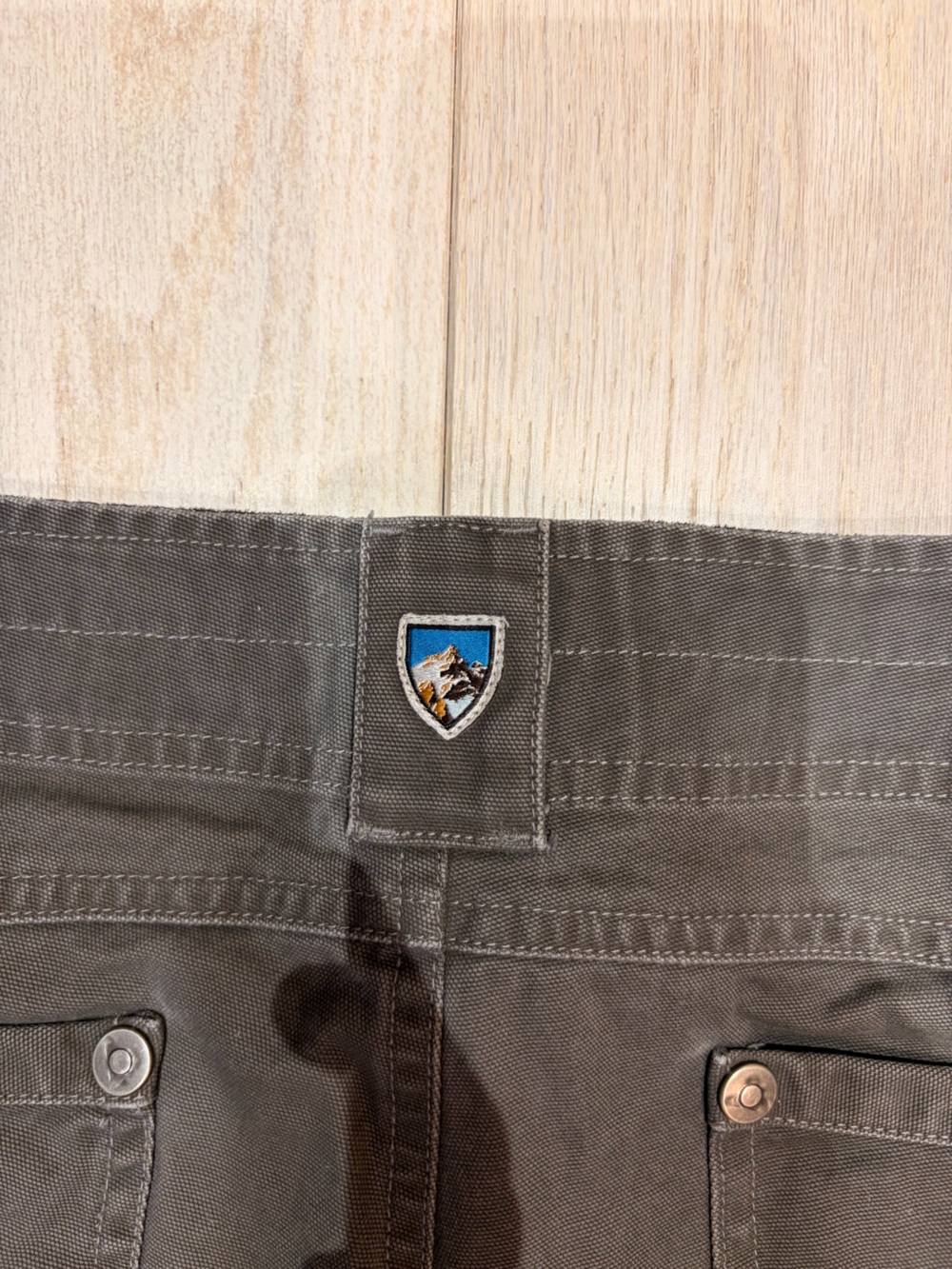 Vintage KUHL Canvas Carpenter Shorts Dark Green Men's size 33 - Picture 6 of 8